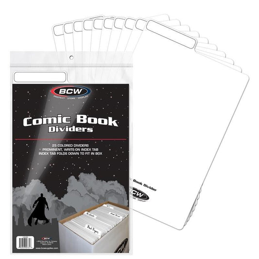 BCW COMIC BOOK DIVIDERS - WHITE (25 COUNT)
