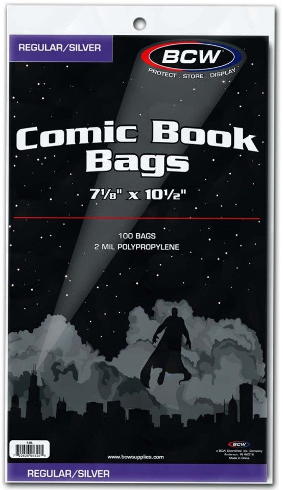 BCW COMIC BOOK BAGS (SILVER)