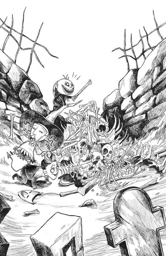 Nbx Battle For Pumpkin King #4 (Of 5) Cover B Black & White Virgin