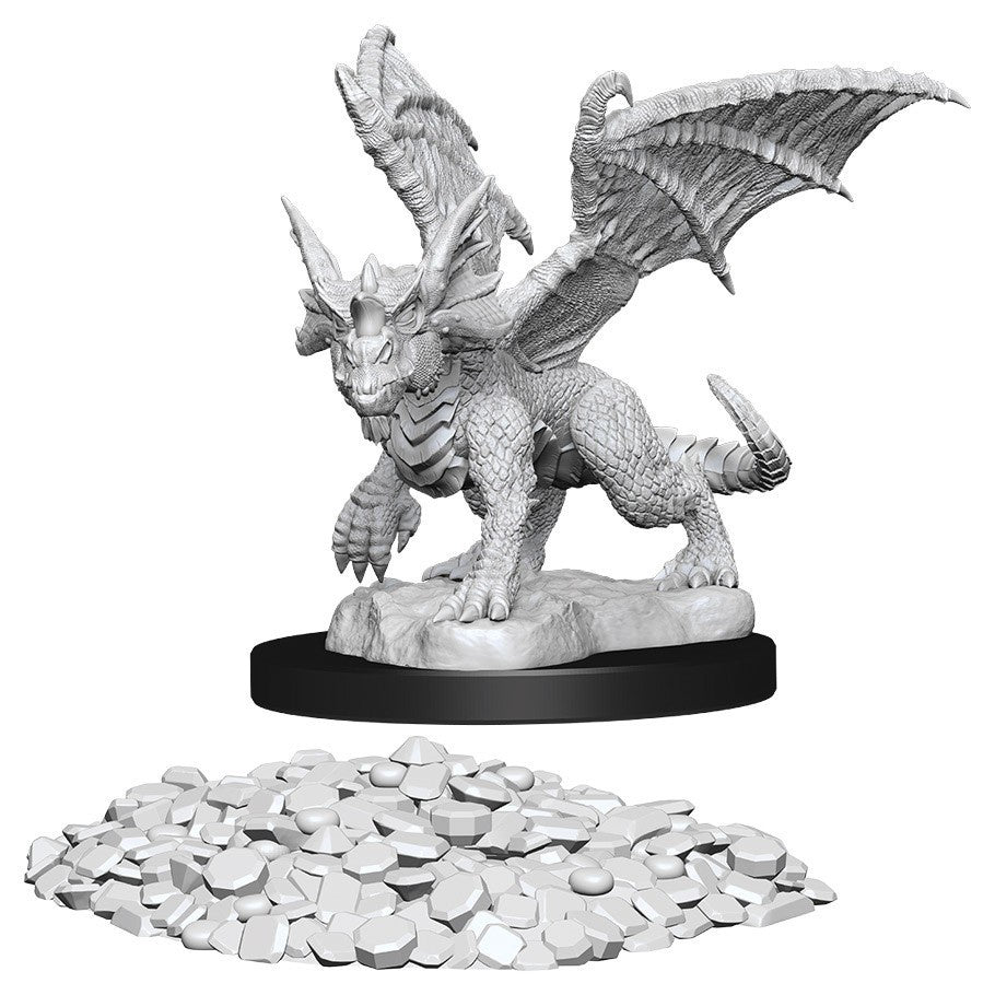 DUNGEONS & DRAGONS NOLZUR'S MARVELOUS UNPAINTED MINI: BLUE DRAGON WYRMLING