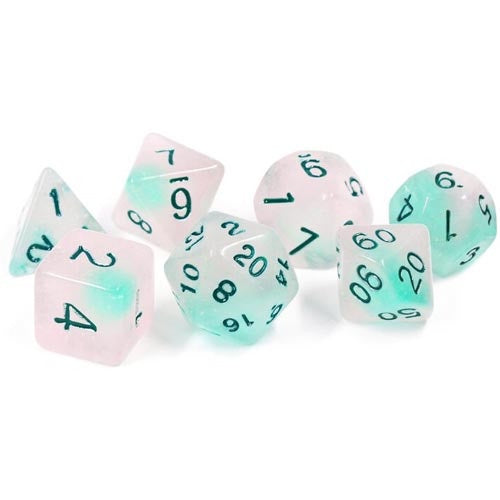 SIRIUS DICE SET - FROSTED GLOWWORM