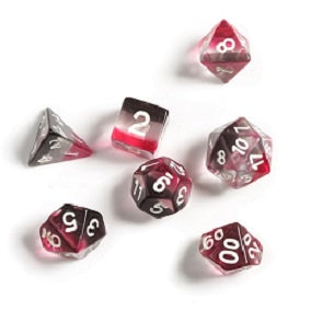SIRIUS DICE SET - PINK CLEAR AND BLACK