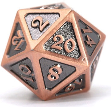 DIE HARD BATTLEWORN COPPER METAL D20