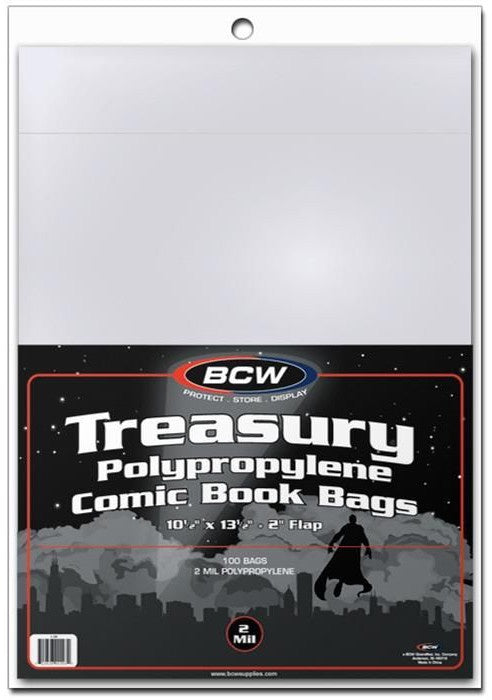 BCW COMIC BOOK BAGS TREASURY COMICS (100 BAGS PER PACK)