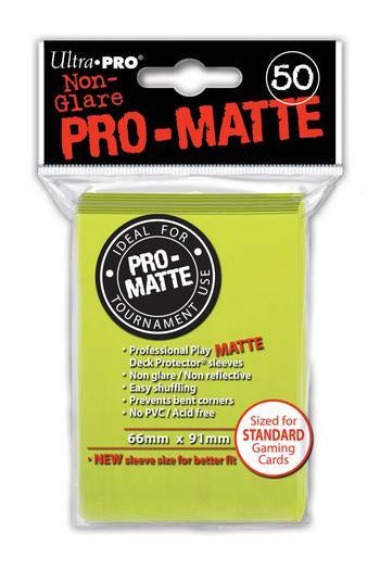 ULTRA PRO PRO-MATTE DECK PROTECTOR SLEEVES - BRIGHT YELLOW