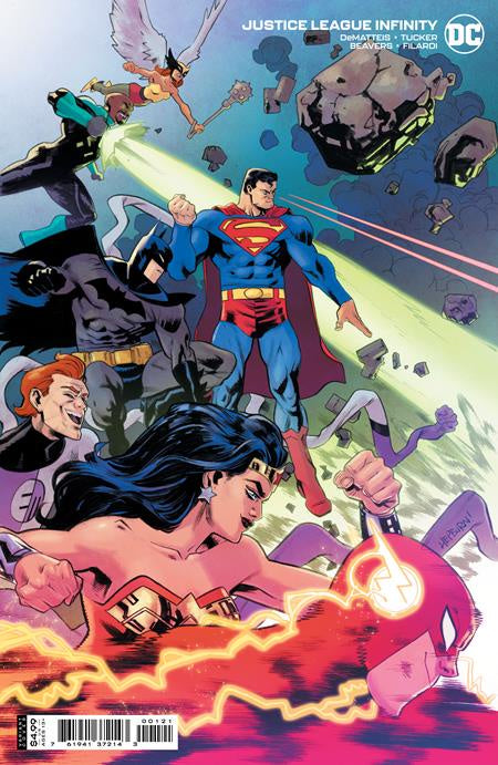 JUSTICE LEAGUE INFINITY #1 (OF 7) CVR B SCOTT HEPBURN CARD STOCK VARIANT