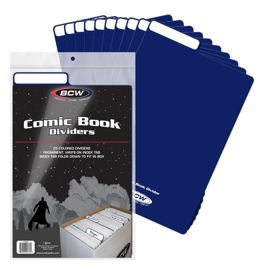 BCW COMIC BOOK DIVIDERS - BLUE (25 COUNT)