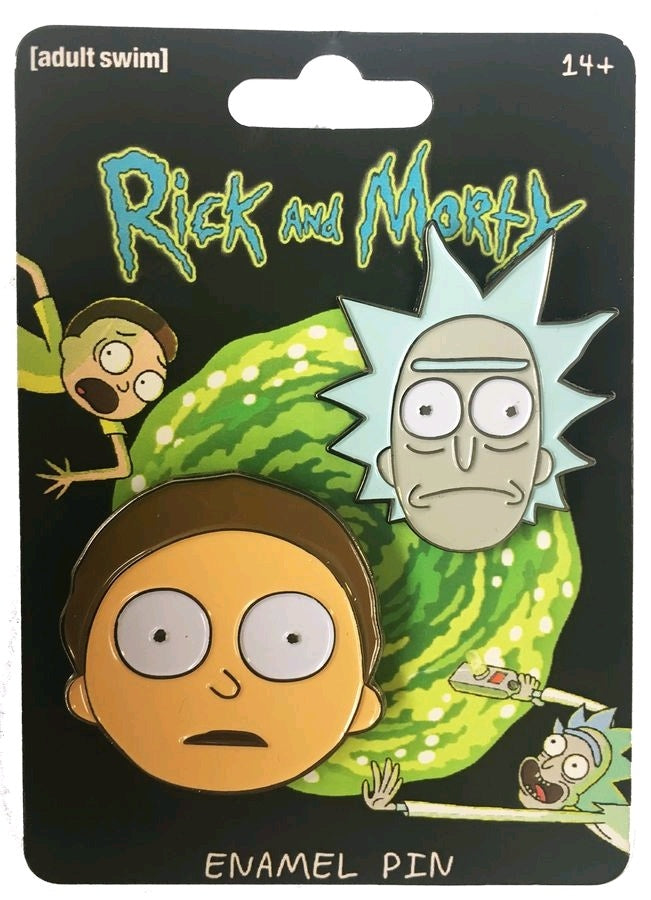 RICK & MORTY FACES ENAMEL PIN SET