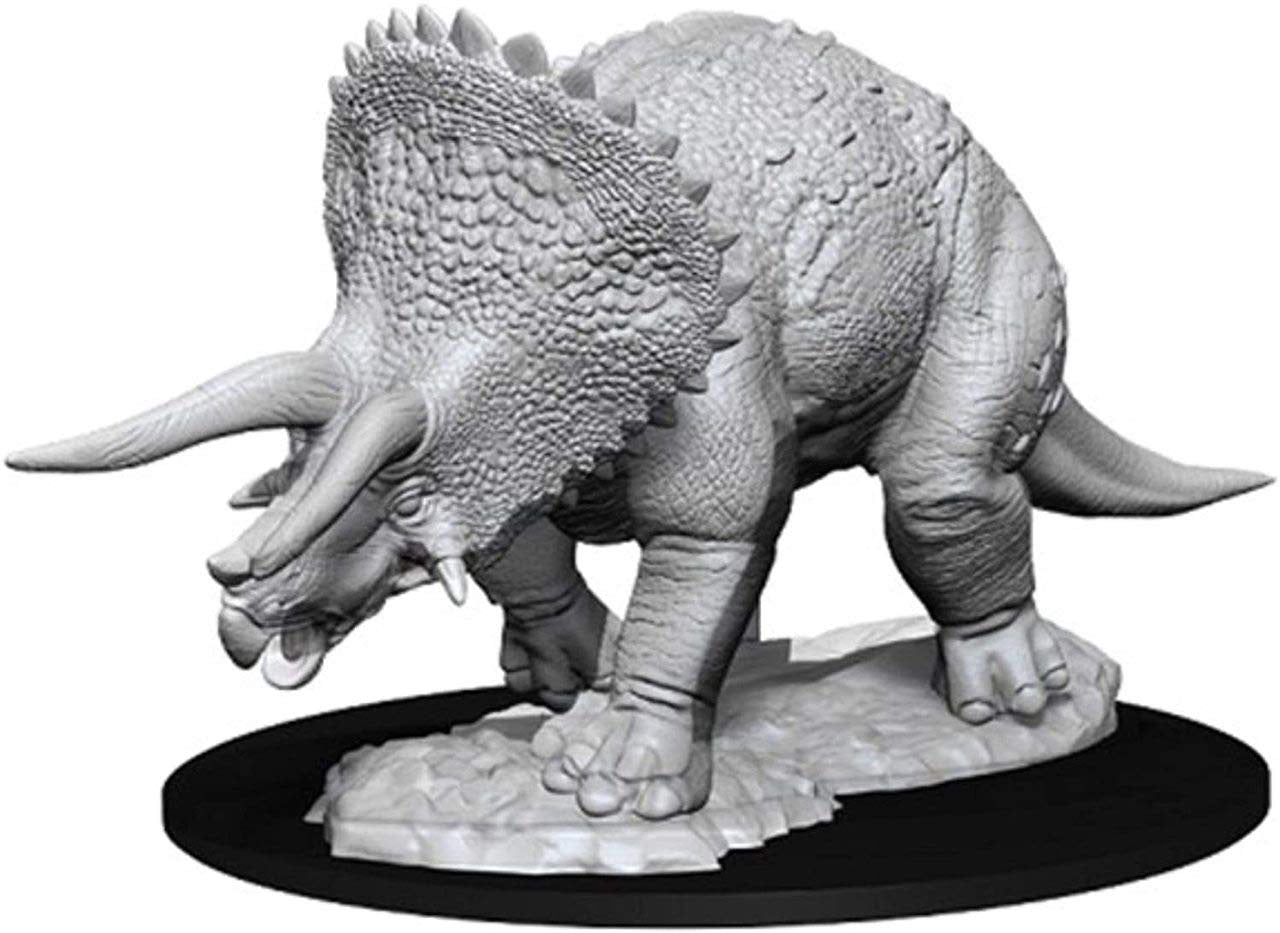 DUNGEONS & DRAGONS NOLZUR'S MARVELOUS UNPAINTED MINI:  TRICERATOPS