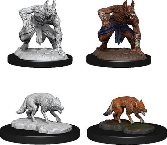 DUNGEONS & DRAGONS NOLZUR'S MARVELOUS UNPAINTED MINI: JACKALWERE & JACKAL