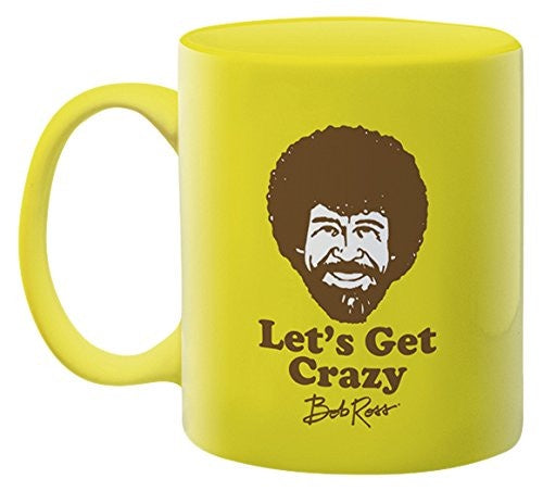 BOB ROSS LETS GET CRAZY MUG
