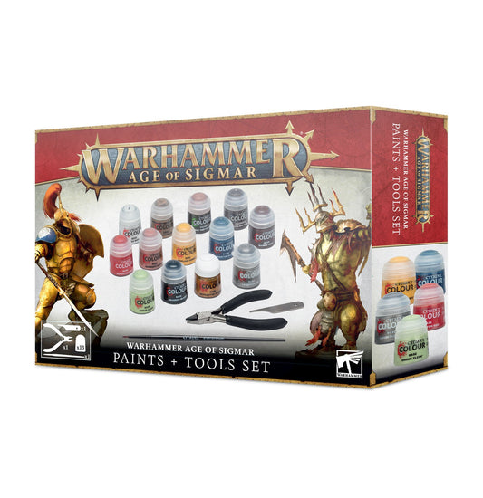 WARHAMMER AGE OF SIGMAR PAINTS & TOOLS SET