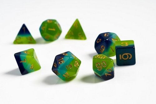 SIRIUS DICE SET - GREEN TEAL AND BLUE