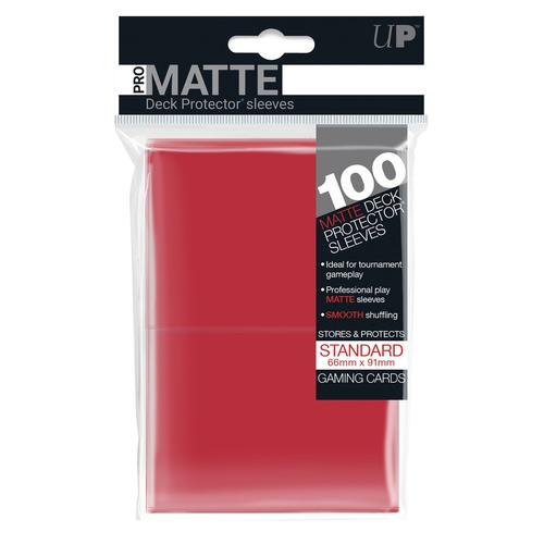 ULTRA PRO PRO-MATTE DECK PROTECTOR SLEEVES 100 PACK - RED