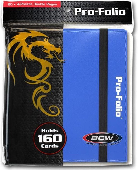 BCW 4 POCKET 20 PAGE PRO-FOLIO (BLUE)