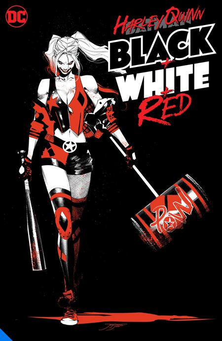 HARLEY QUINN BLACK WHITE RED