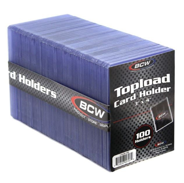 BCW 3 x 4 INCH TOPLOADER 100 COUNT