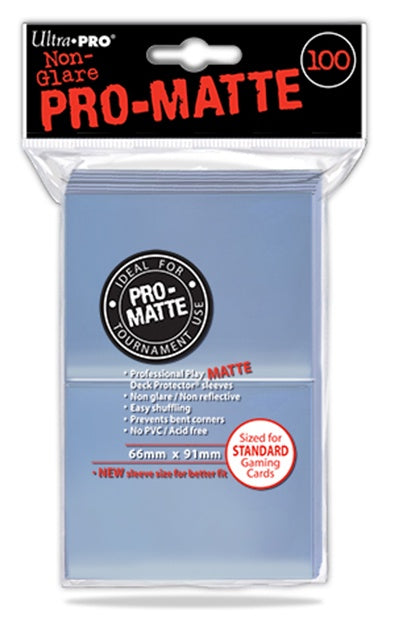 ULTRA PRO PRO-MATTE DECK PROTECTOR SLEEVES 100 PACK - CLEAR