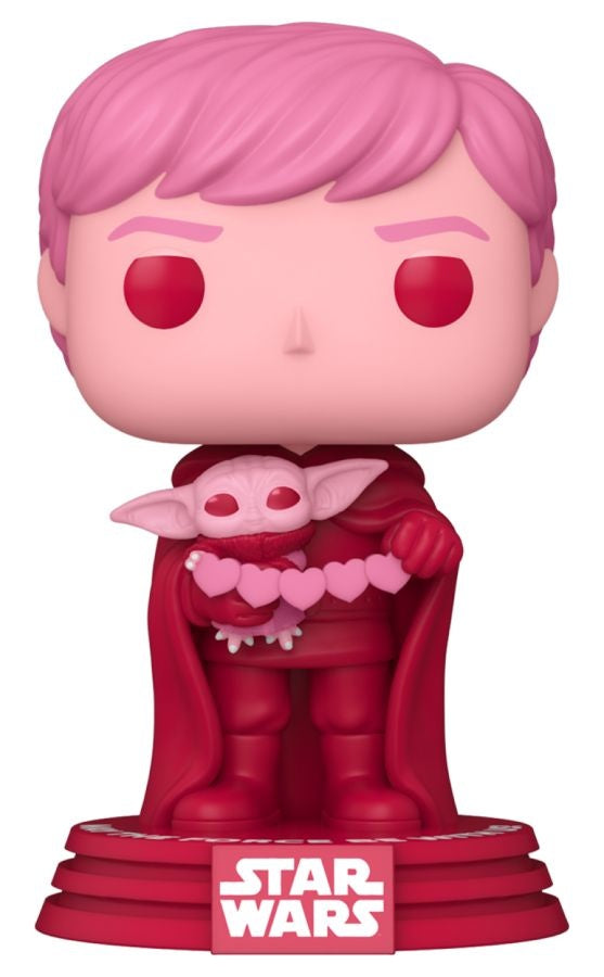 POP! STAR WARS MANDALORIAN: LUKE WITH GROGU VALENTINE