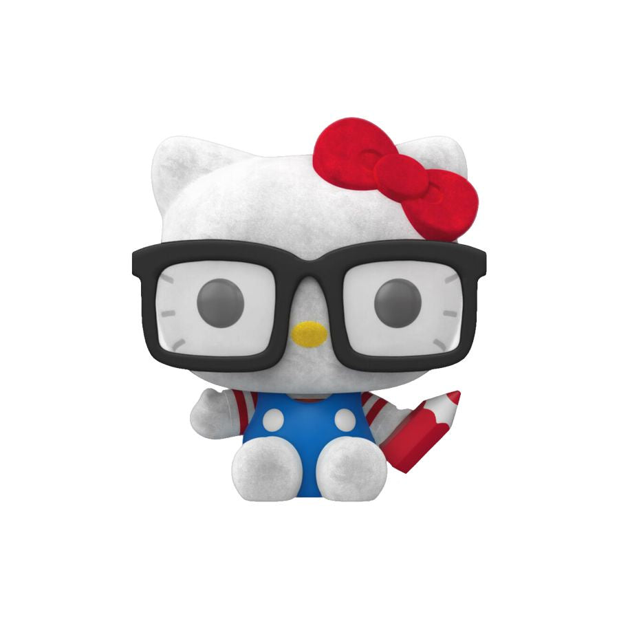 POP! HELLO KITTY: HELLO KITTY HIPSTER NERD WITH GLASSES FLOCKED
