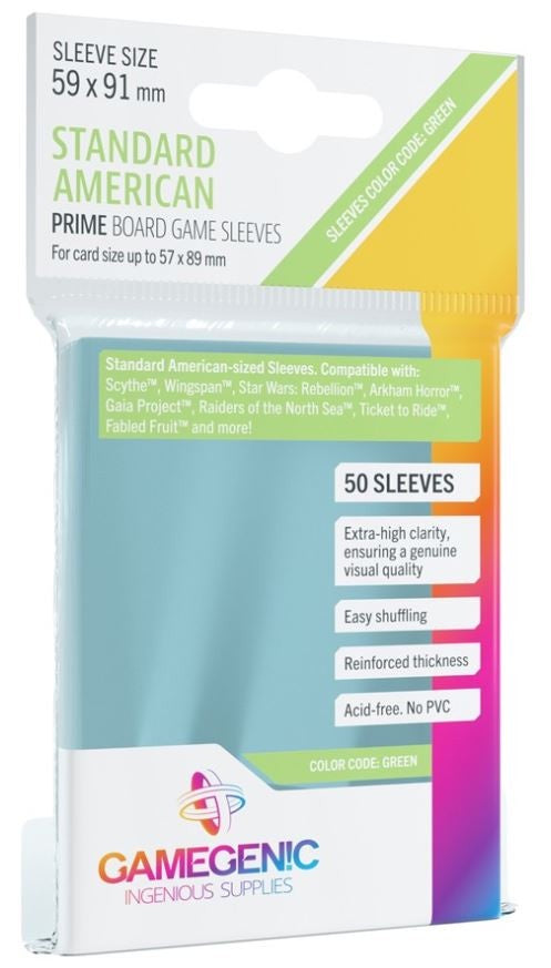 GAMEGENIC PRIME STANDARD AMERICAN BOARD GAME SLEEVES