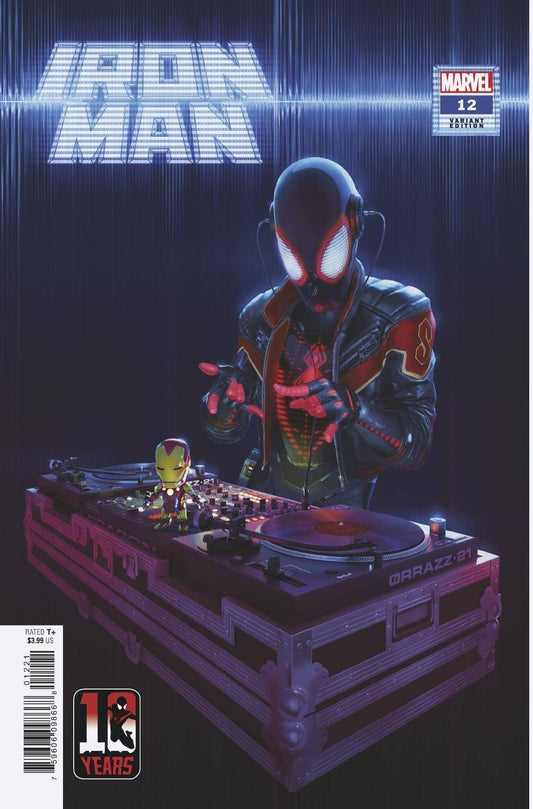 IRON MAN #12 RAHZZAH MILES MORALES 10TH ANNIV VARIANT