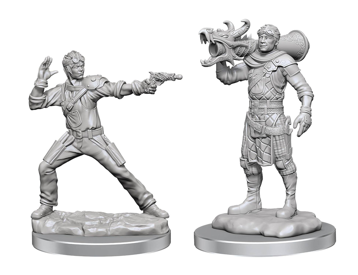 DUNGEONS & DRAGONS NOLZUR'S MARVELOUS UNPAINTED MINI: HUMAN ARTIFICER & APRENTICE