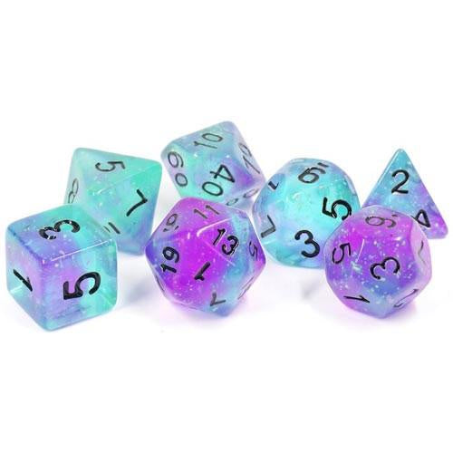 SIRIUS DICE SET - PEACOCK GLOWWORM