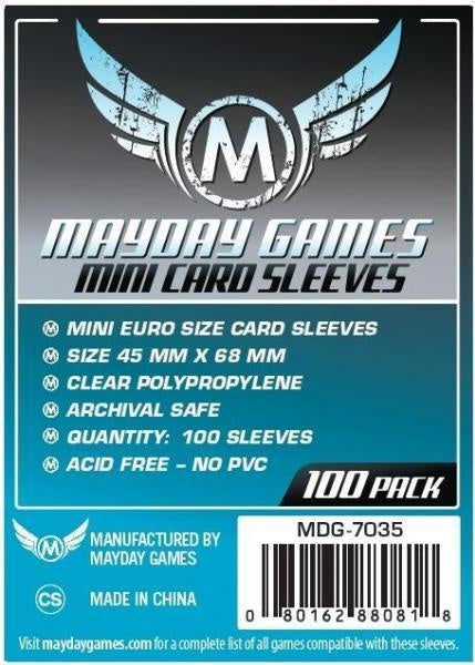 MAYDAY 100 PACK 45 X 68 MM CARD SLEEVES