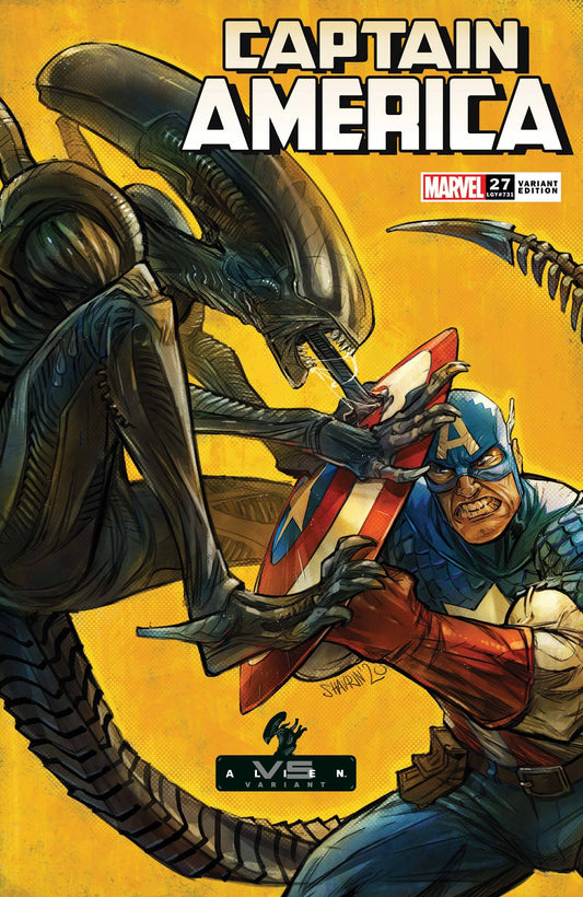 CAPTAIN AMERICA #27 SHAVRIN MARVEL VS ALIEN VARIANT