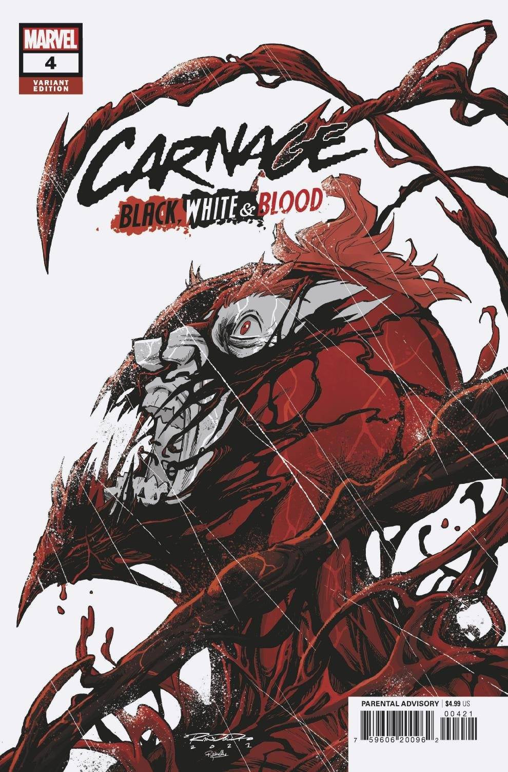 CARNAGE BLACK WHITE AND BLOOD #4 (OF 4) RANDOLPH VARIANT