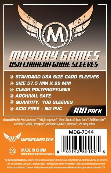 MAYDAY 100 PACK 57.5 X 89 MM CARD SLEEVES