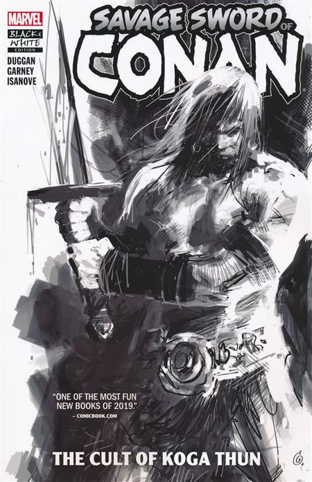 SAVAGE SWORD OF CONAN VOLUME 01 CULT OF KOGA THUN B&W DM VAR