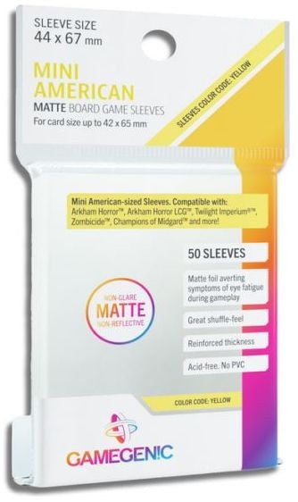 GAMEGENIC MINI AMERICAN MATTE BOARD GAME SLEEVE