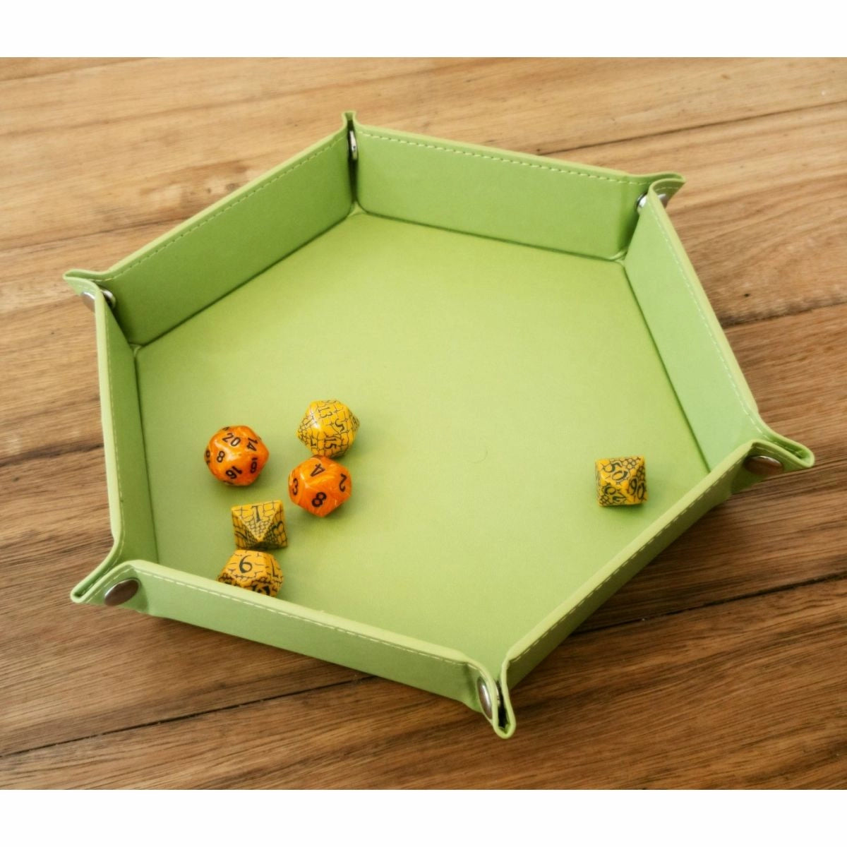 HEX 8 INCH DICE TRAY - GREEN