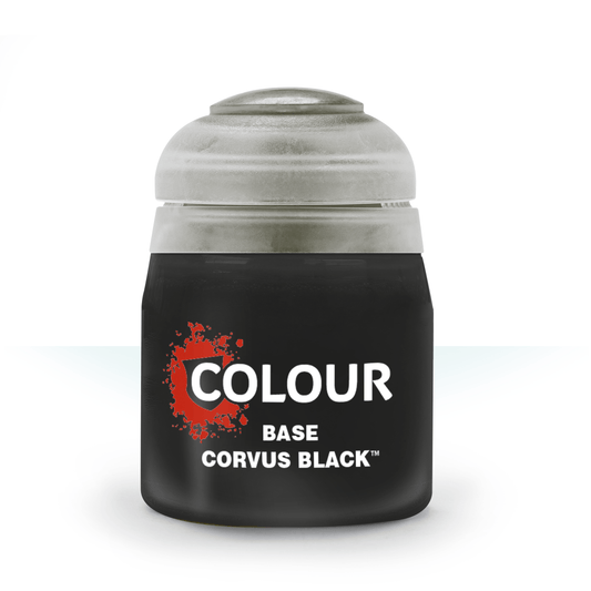 CITADEL BASE PAINT: CORVUS BLACK (12ML)