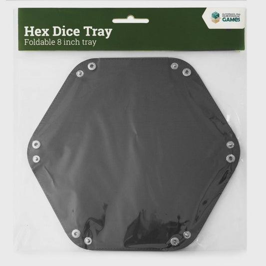 HEX 8 INCH DICE TRAY - BLACK