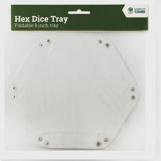 HEX 8 INCH DICE TRAY - WHITE