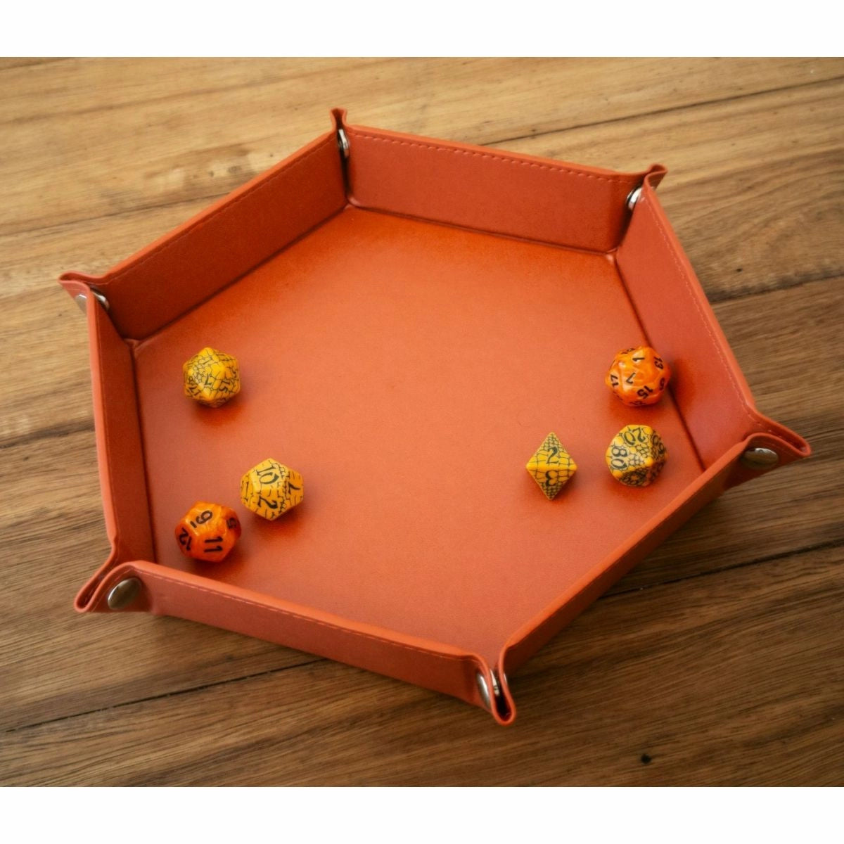 HEX 8 INCH DICE TRAY - RED