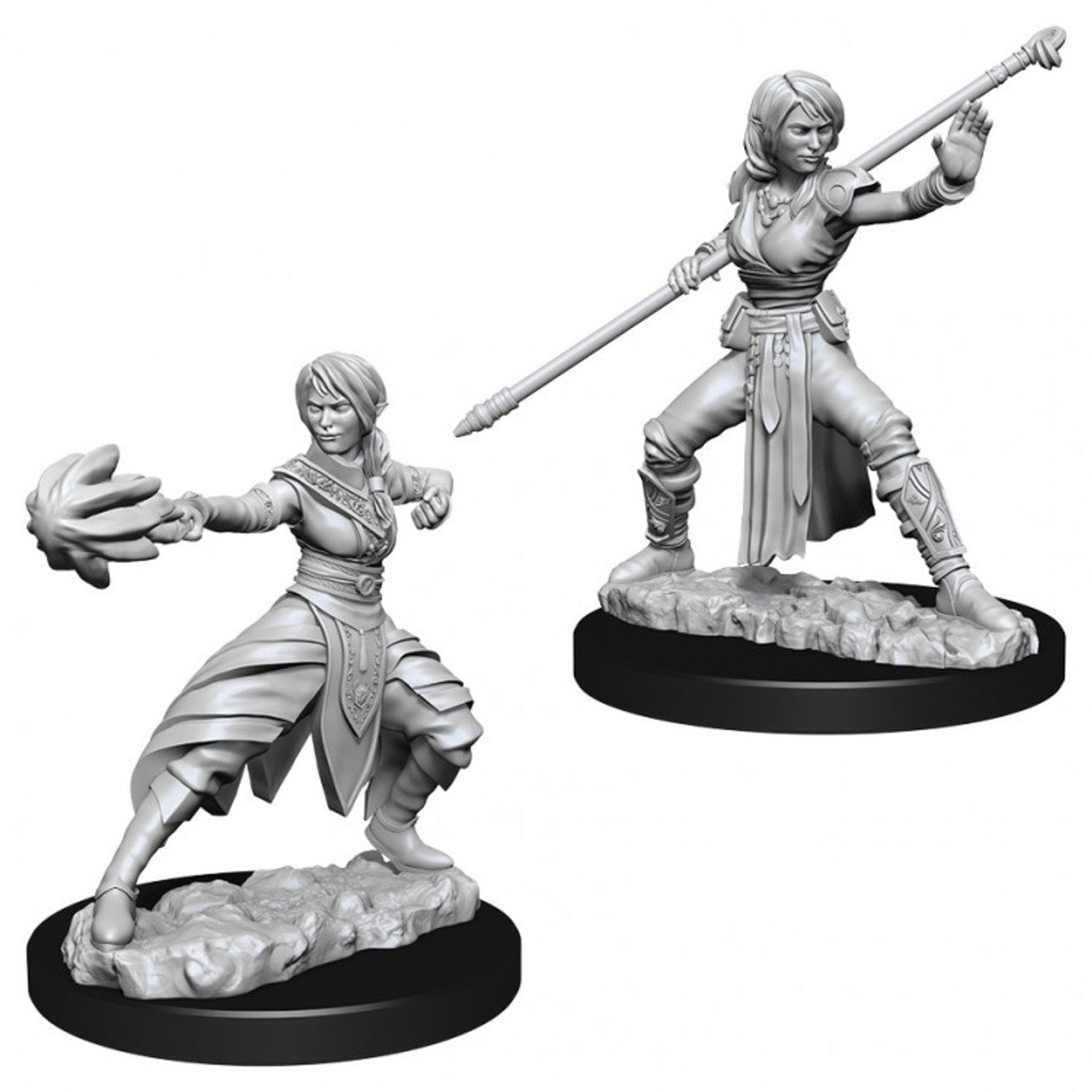 DUNGEONS & DRAGONS NOLZUR'S MARVELOUS UNPAINTED MINI: HALF ELF MONK (FEMALE)