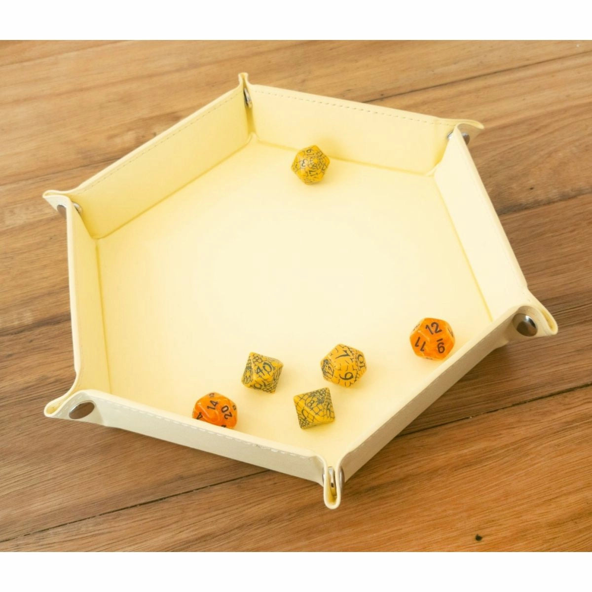 HEX 8 INCH DICE TRAY - YELLOW